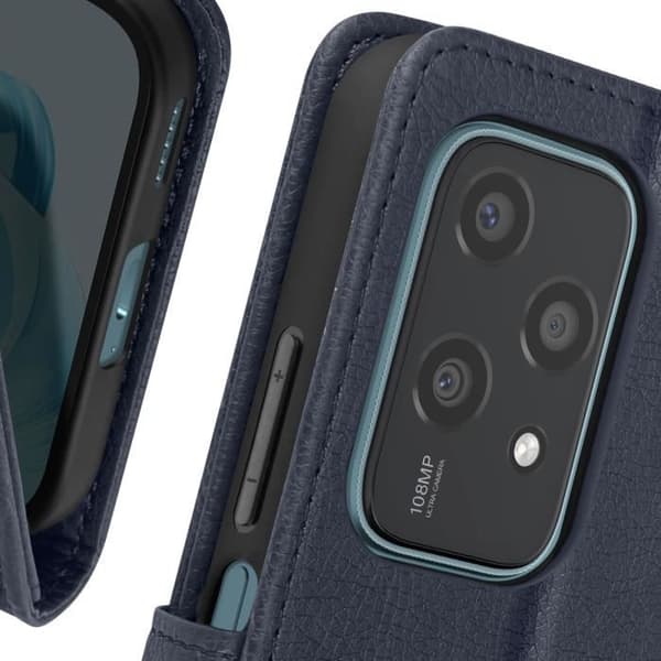Fodral till Honor 200 Lite - AVIZAR - Chesterfield - Plånbok och videohållare - Blå