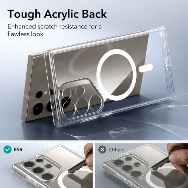ESR Samsung Galaxy S24 Ultra Kuori Classic Hybrid HaloLock Läpinäkyvä