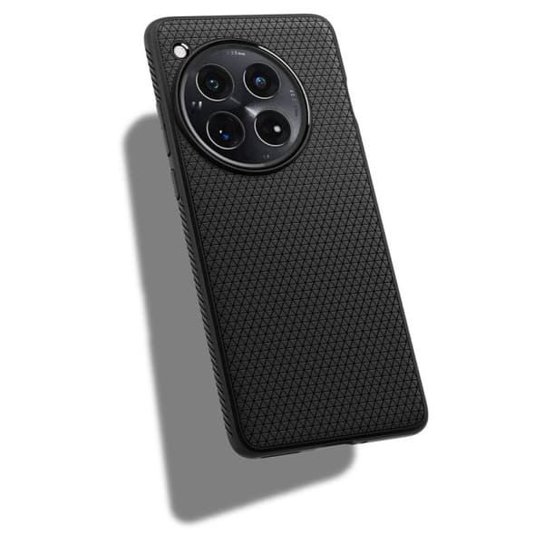 Skyddsfodral - Spigen - Liquid Air - Mattsvart - Anti-chock - Mjuk
