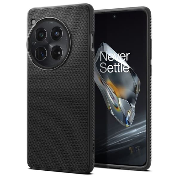 Skyddsfodral - Spigen - Liquid Air - Mattsvart - Anti-chock - Mjuk