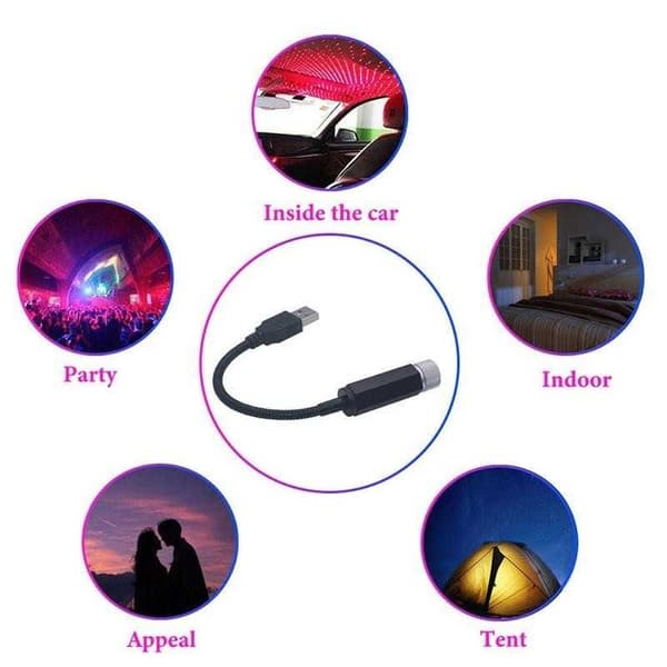 Bärbar USB LED Rymdprojektor