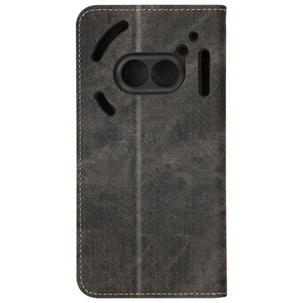 Fodral för Nothing Phone 2a Denim Texture Flip Plånbok och Stativ Svart