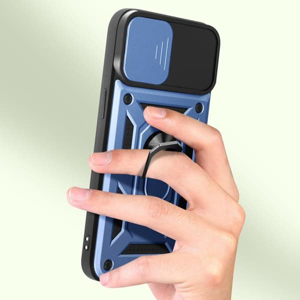 Skydd för iPhone 15 Pro - MAYAXESS - Mörknatt - Styv - Stötbeständig - Unisex
