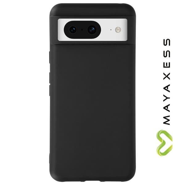 Coque - MAYAXESS - Google Pixel 8 - Mjuk silikon - Svart - Skydd mot repor och stötar