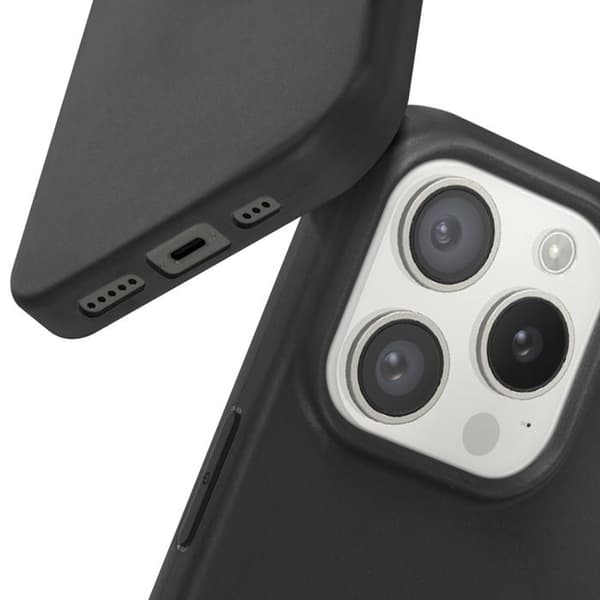 Fodral till iPhone 15 Pro - MAYAXESS - Mjuk silikon - Svart - Anti-repa och stötsäkert skydd