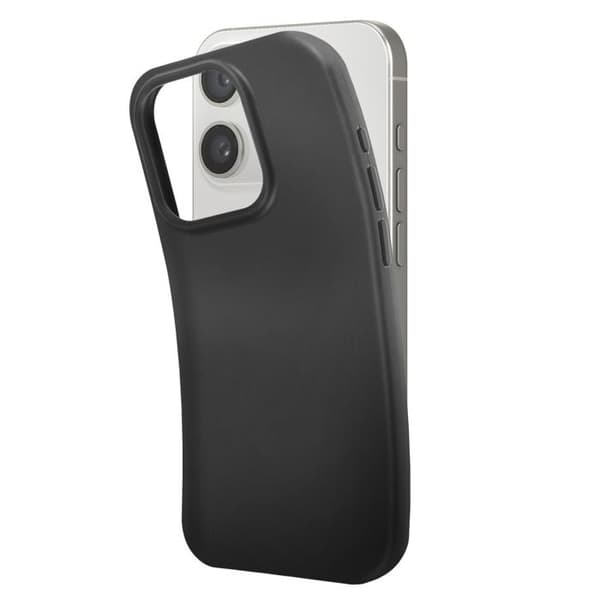 Fodral till iPhone 15 Pro - MAYAXESS - Mjuk silikon - Svart - Anti-repa och stötsäkert skydd