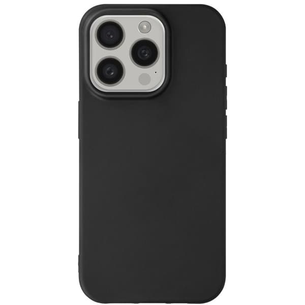 Fodral till iPhone 15 Pro - MAYAXESS - Mjuk silikon - Svart - Anti-repa och stötsäkert skydd