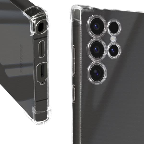 Coque Antichoc - MAYAXESS - Samsung Galaxy S24 Ultra - Transparent - Förstärkta Hörn - Lätt Design