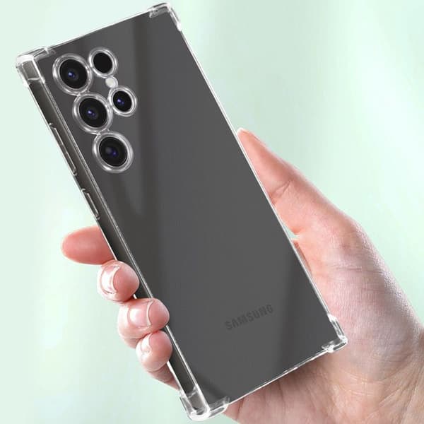 Coque Antichoc - MAYAXESS - Samsung Galaxy S24 Ultra - Transparent - Förstärkta Hörn - Lätt Design