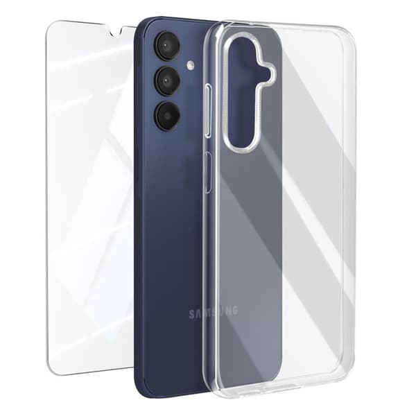 Fodral för Samsung Galaxy A15 Ring Support Sliding Camera Cover Mayaxess Night Blue