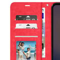 Miniatyrbild 3 av 4: Fodral till Samsung A25 5G - MAYAXESS - Funktion för plånboksställ med handledsrem - Röd