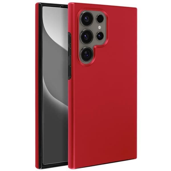 AVIZAR Helfodral till Samsung S24 Ultra - Röd - Stel - Soft Touch - Tunn och lätt design