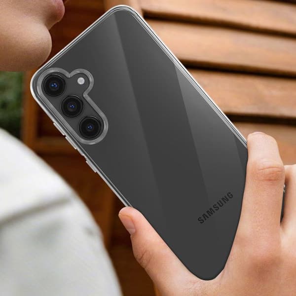 Fodral till Samsung Galaxy S24 - MAYAXESS - Mjuk silikon - Genomskinlig - Upphöjda kanter - Kameraskydd