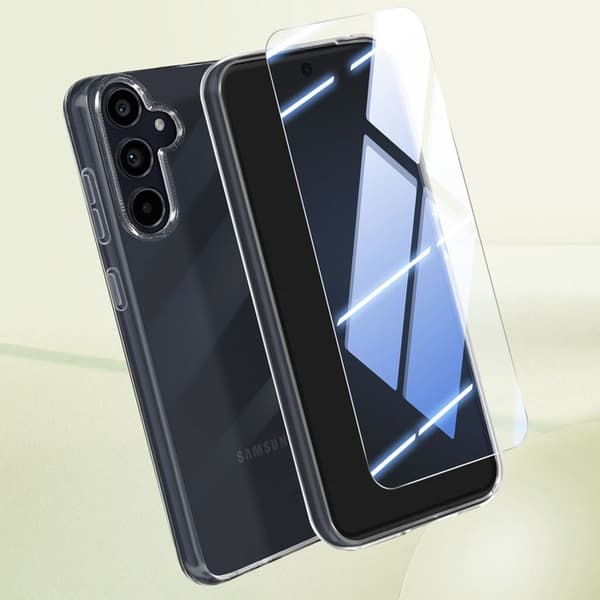 Skyddspaket för Samsung Galaxy A35 5G - MAYAXESS - Fodral och 9H härdat glas - Genomskinlig