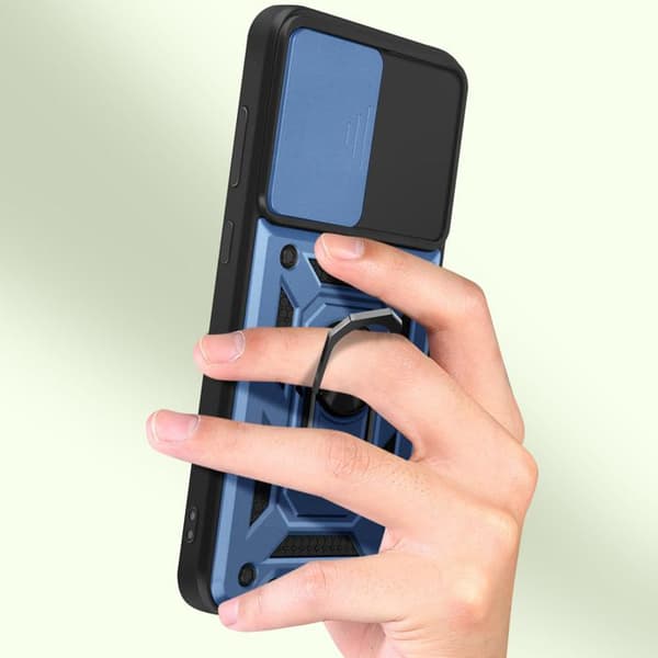 Telefonfodral - Mayaxess - Samsung Galaxy A54 5G - Stötsäker - Magnetiskt stativ - Mörkblå