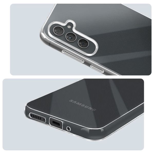 Mobilskal - MAYAXESS - Samsung Galaxy A54 - Mjuk Silikon - Transparent - Förhöjda Kantar