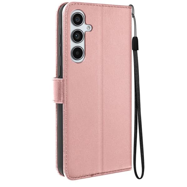 Plånboksfodral till Samsung A55 - MAYAXESS - Champagnerosa - Stativ och armbandsfunktion