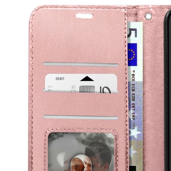 Plånboksfodral till Samsung A54 5G - MAYAXESS - Champagne Rosa - Stativ och armbandsfunktion