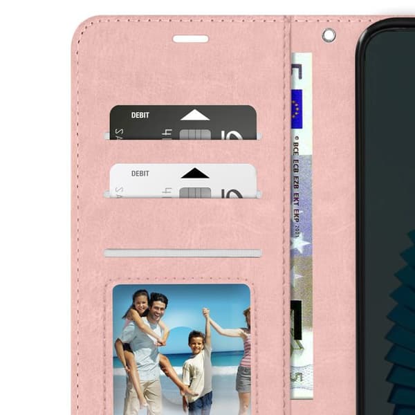 Honor Magic 6 Lite plånboksfodral - Mayaxess - Champagnerosa - Stativ och handledsremsfunktion