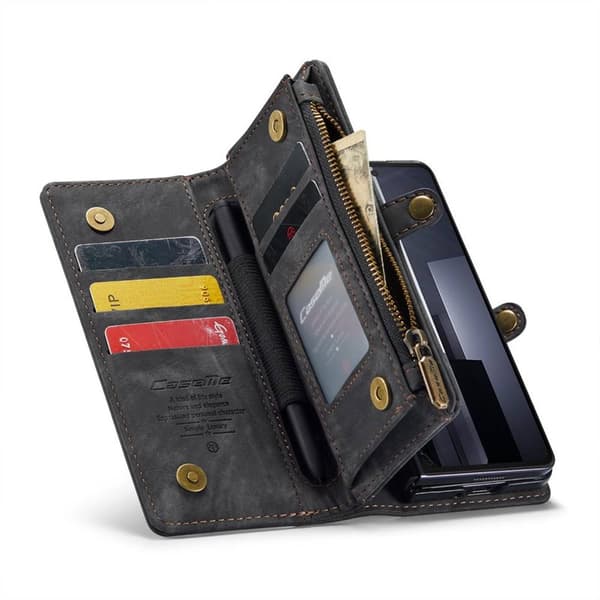 CaseMe mobildeksel 008 5-kort Samsung Galaxy Z Fold 6 - Svart/Grå