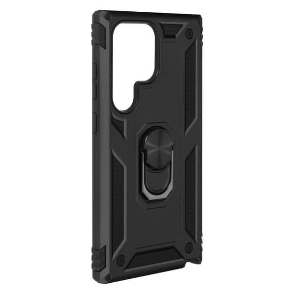 Fodral till Samsung Galaxy S24 Ultra Hybrid Ring Magnetisk Hållare Svart