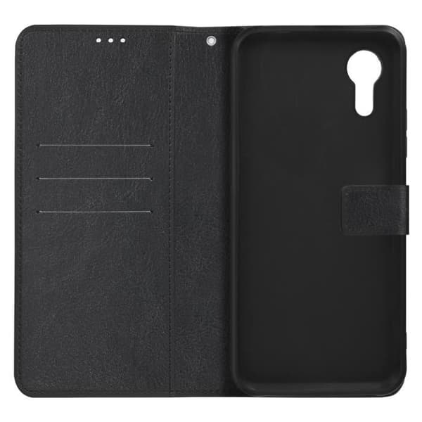 Fodral till Samsung Galaxy Xcover 7 Vintage Design Flip Wallet Black
