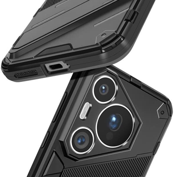 Fodral till Huawei Pura 70 Pro med stöd för stöd för stöd Svart - AVIZAR - Stel - Syntet - Blandat