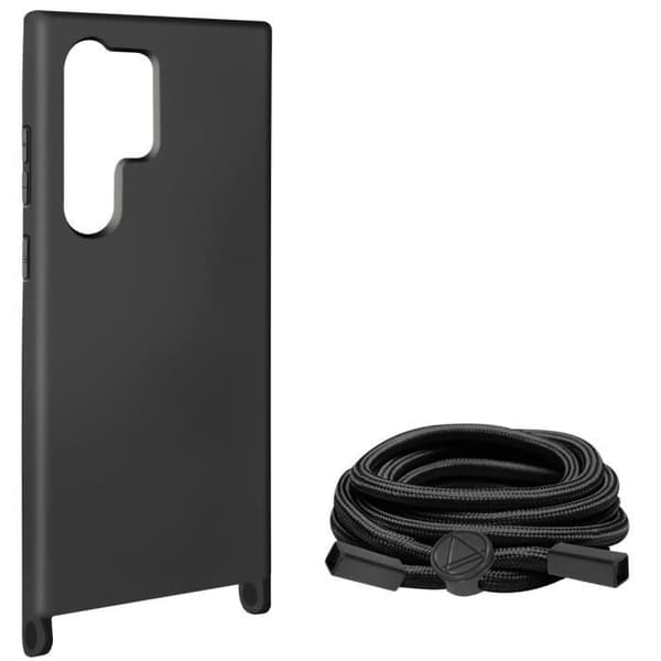 Fodral till Samsung Galaxy S24 Ultra - AVIZAR - Corda - Justerbar sladd - Svart