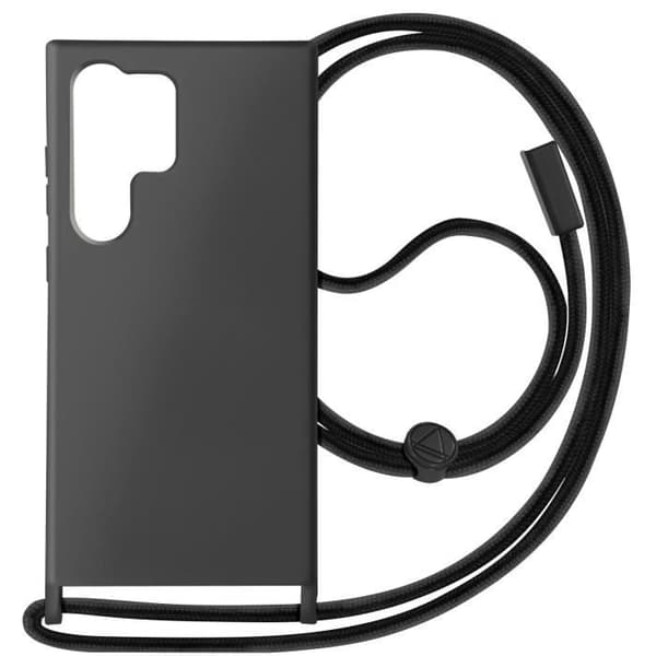 Fodral till Samsung Galaxy S24 Ultra - AVIZAR - Corda - Justerbar sladd - Svart