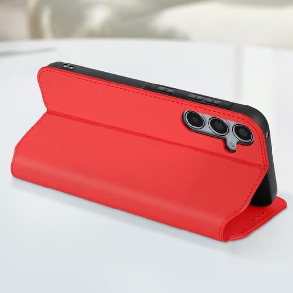 ETUI för Samsung Galaxy A55 5G - AVIZAR - Klädkort och Videostöd - Röd