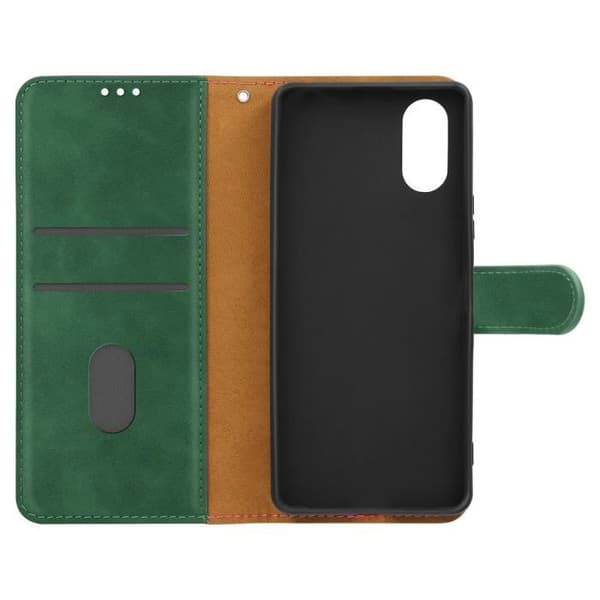 Etui för Sony Xperia 10 VI - AVIZAR - Fodral med klaff - Grön - Semi-styv - Kortfack