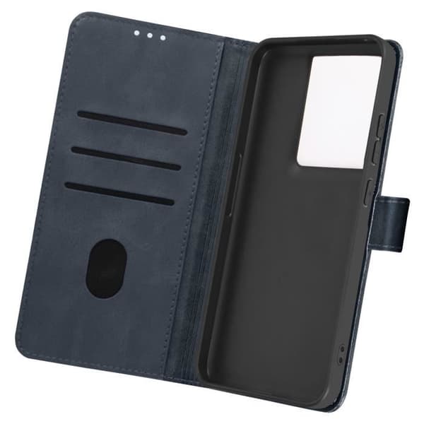 Fodral till Motorola Edge 50 Pro Handledsrem Flip Wallet Stand Midnight Blue