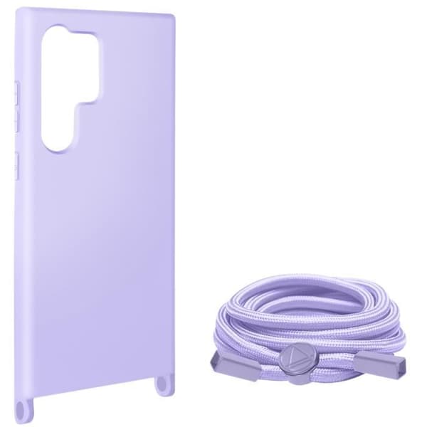 Halvstyvt sladdfodral för Samsung Galaxy S24 Ultra Light Purple