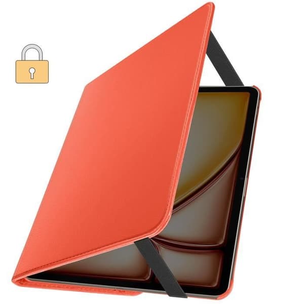 Flipfodral för iPad Air 13 2024 Folio Rotating 360 Support Stand Orange