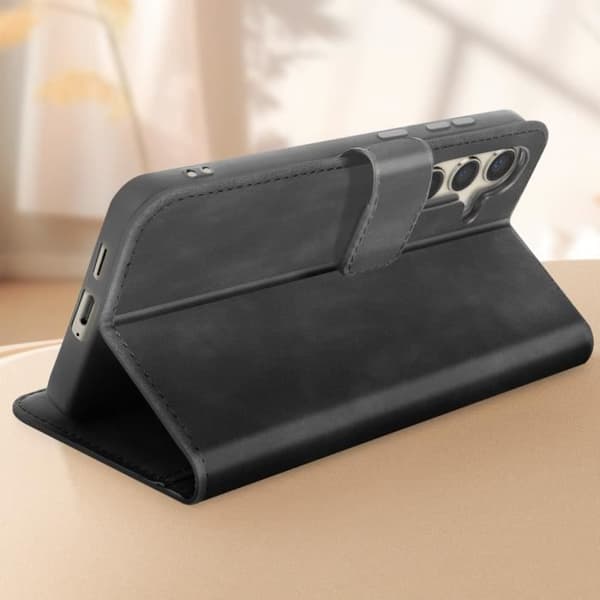 Fodral för Samsung S24 Plus Flip Card/Kassahållare Video Support Svart