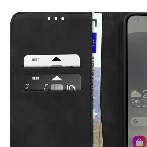 Fodral för Samsung S24 Plus Flip Card/Kassahållare Video Support Svart