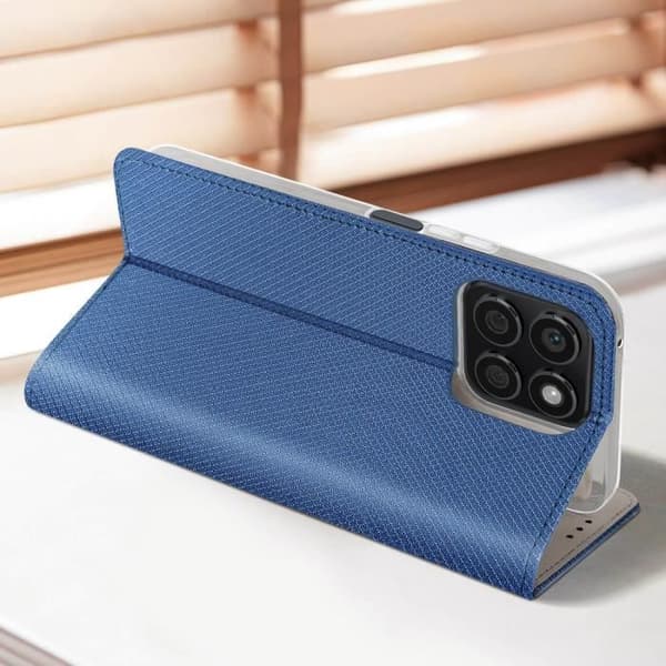 Fodral för Honor X8b flipkorthållare och videostöd blå