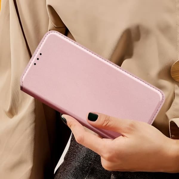 Fodral för Honor 90 Smart Flip-korthållare och videostöd Rosa Champagne