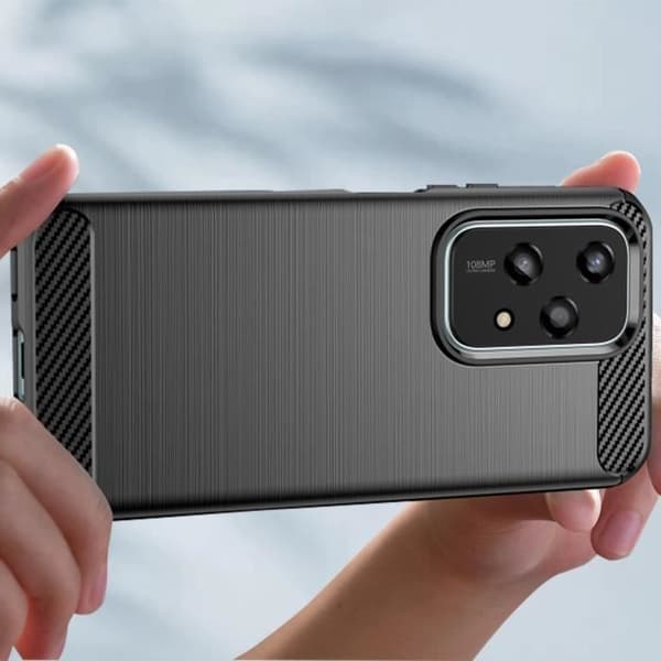 Fodral för Honor 200 Lite - AVIZAR - Kol och borstad effekt - Mjuka ytskikt