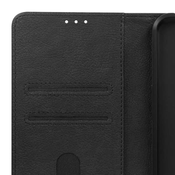 Etui för Samsung Galaxy Xcover 7 - AVIZAR - Chesterfield - Plånbok och Videostöd - Svart