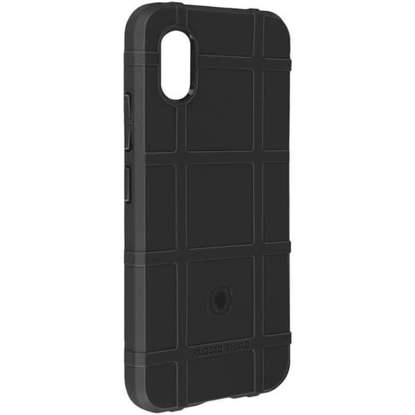 Fodral till Samsung Galaxy Xcover 7 - AVIZAR - Robust sköld - Svart präglat mönster - Stötsäker