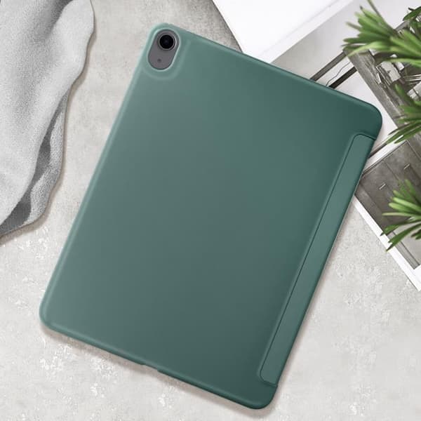 Fodral för iPad Air 11 2024 - AVIZAR - Vikbart flip-stöd i flera positioner - Mörkgrön - Fullständigt skydd