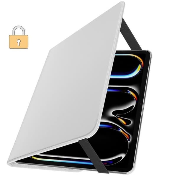 Flipfodral för iPad Pro 11 2024 Folio Rotating 360 Stand Stand Vit
