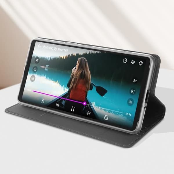 Etui för Sony Xperia 10 VI - DUX DUCIS - Svart - Klaff - Videostöd - Kortfack