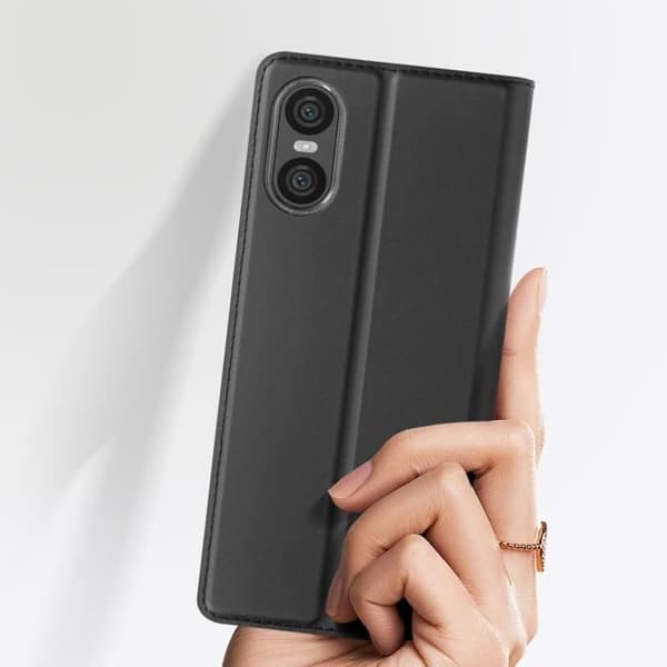 Etui för Sony Xperia 10 VI - DUX DUCIS - Svart - Klaff - Videostöd - Kortfack