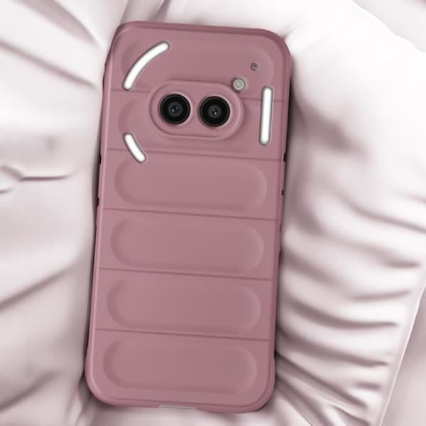 AVIZAR telefonfodral - Nothing Phone 2a - Mjuk silikon - Anti-halk design Champagne Rosa
