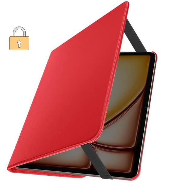 Flipfodral för iPad Air 13 2024 Folio Rotating 360 Stand Stand Röd