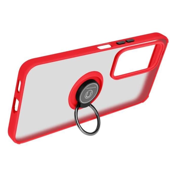Fodral för Honor 200 Lite - AVIZAR - Metal Ring Video Support - Röd