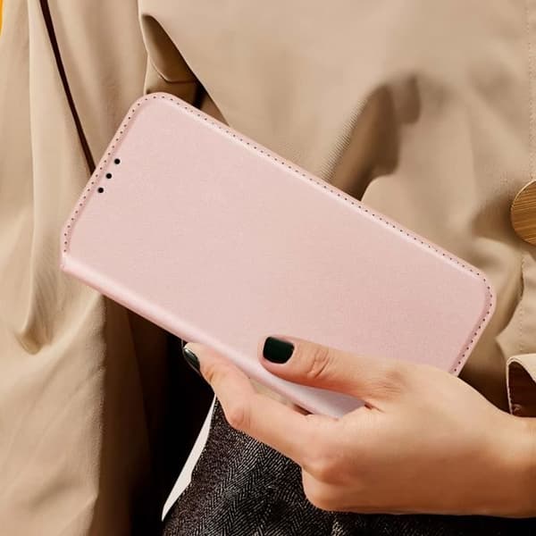 Fodral för Samsung Galaxy A35 5G flipkorthållare och videostöd Rosa Champagne
