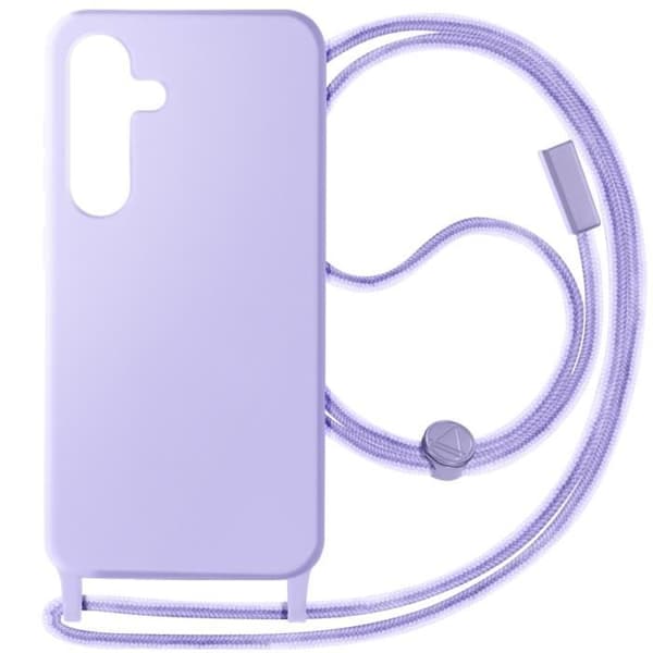 Coque - AVIZAR - Samsung Galaxy S24 - Ljus Lila - Semi-Hård - Justerbar Nylon Snodd